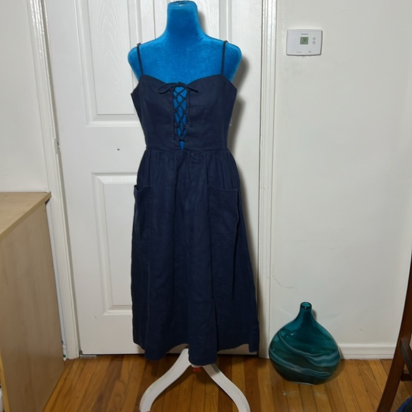 Reformation Linen Midi Dress Women’s 8 - Picture 3 of 10